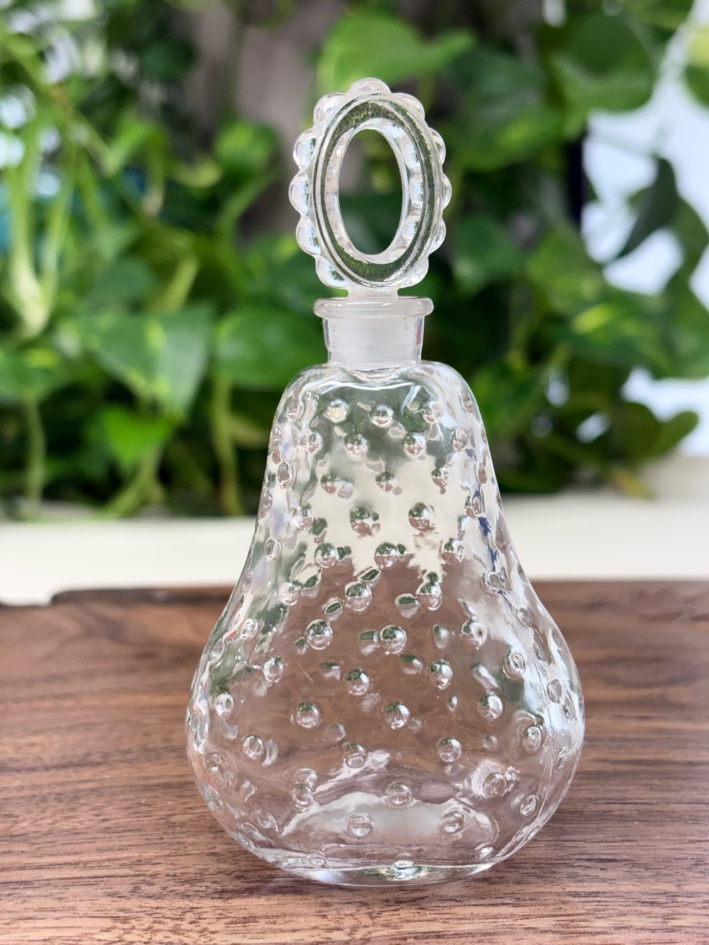 Empty Vintage 1950s Caron Paris “Coup de Fouet” Hobnail Perfume Bottle- 4”